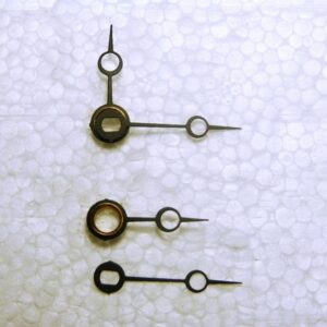 28mm black Lunar euroshaft clock hands (HQ 028 LU1)