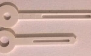 32mm White hollow pointed baton microshaft hands (MSC W32)