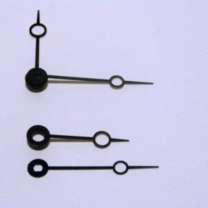 46mm black Lunar euroshaft clock hands (HQ 046 LU1)